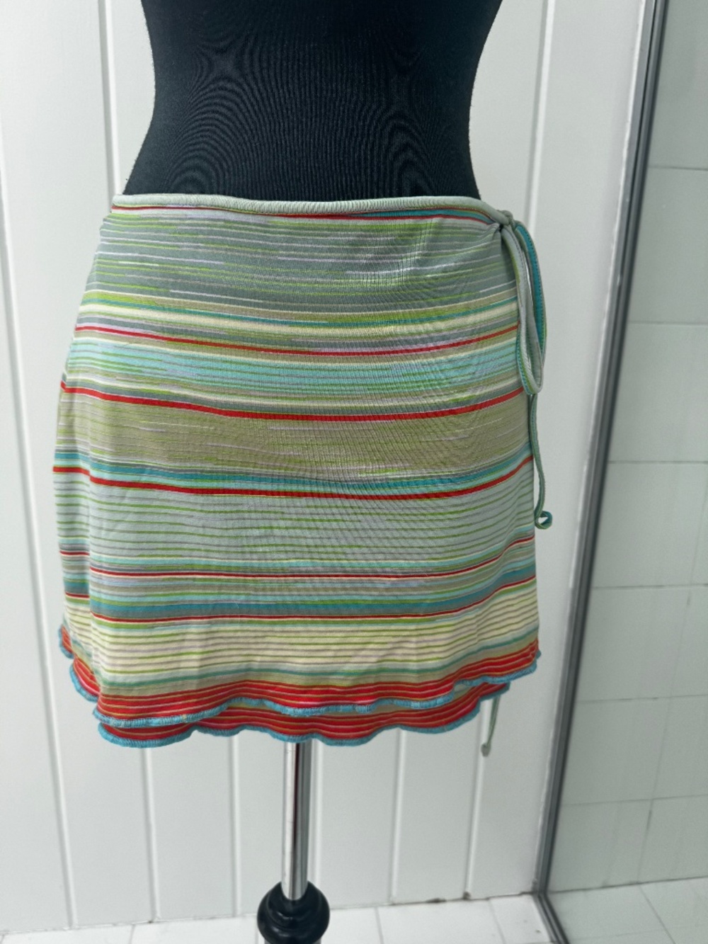 MISSONI MARE BEACH WRAP COVER UP MINI SKIRT I 42 US 6